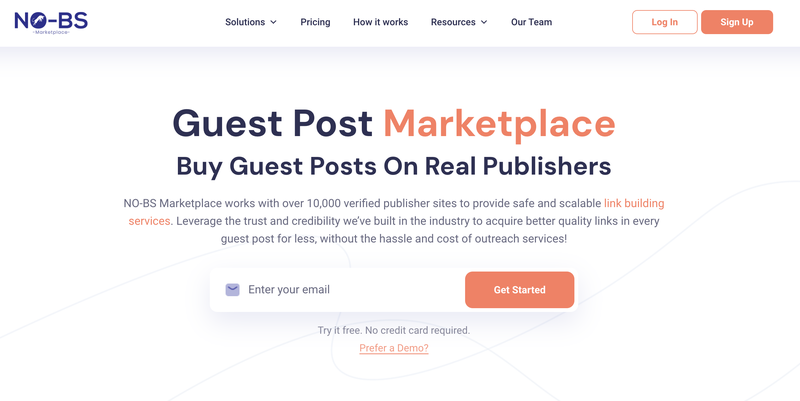 NO-BS Marketplace website