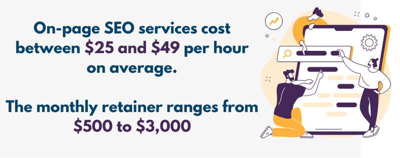 On page SEO charges - illustration