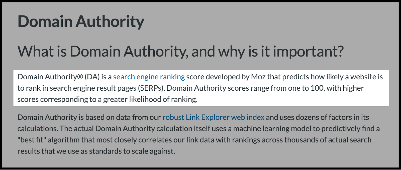 what is domain authority